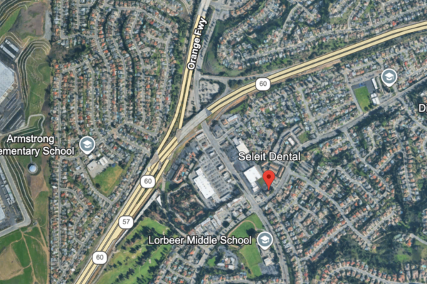 Arial View of Diamond Bar, CA where Seleit Dental is located